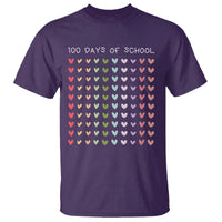 Funny 100 Days Of School Pastel Heart Sketch T Shirt