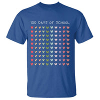 Funny 100 Days Of School Pastel Heart Sketch T Shirt