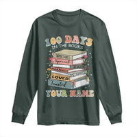 Personalized 100 Days In The Books Long Sleeve Shirt Custom Name Mr Mrs Teachers 100th Days Of School