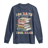 Personalized 100 Days In The Books Long Sleeve Shirt Custom Name Mr Mrs Teachers 100th Days Of School