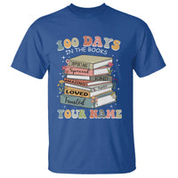 Personalized 100 Days In The Books T Shirt Custom Name Mr Mrs Teachers 100th Days Of School