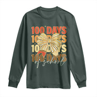 100 Days Of School Coquette Pencil Bow Long Sleeve Shirt
