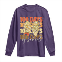 100 Days Of School Coquette Pencil Bow Long Sleeve Shirt