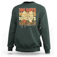 100 Days Of School Coquette Pencil Bow Sweatshirt
