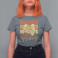 100 Days Of School Coquette Pencil Bow T Shirt For Women