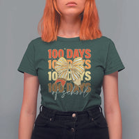 100 Days Of School Coquette Pencil Bow T Shirt For Women