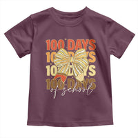 100 Days Of School Coquette Pencil Bow Toddler T Shirt