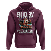 Funny Beaver Grilling Hoodie Soggy Beaver BBQ It's Not All Over Your Face