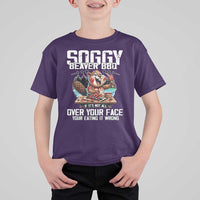 Funny Beaver Grilling T Shirt For Kid Soggy Beaver BBQ It's Not All Over Your Face