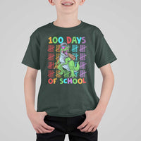 Funny 100 Days Of School T-Rex Dinosaur T Shirt For Kid