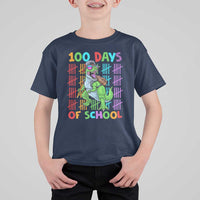 Funny 100 Days Of School T-Rex Dinosaur T Shirt For Kid
