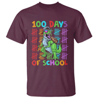 Funny 100 Days Of School T-Rex Dinosaur T Shirt