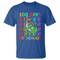 Funny 100 Days Of School T-Rex Dinosaur T Shirt