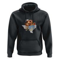 Funny 100th Day Of School Cowboy Hoodie 100 Days Y'all TX map