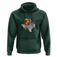 Funny 100th Day Of School Cowboy Hoodie 100 Days Y'all TX map
