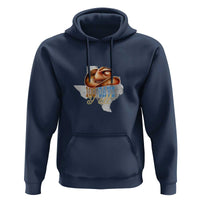 Funny 100th Day Of School Cowboy Hoodie 100 Days Y'all TX map