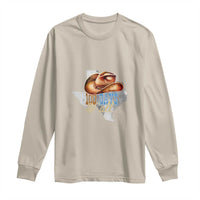 Funny 100th Day Of School Cowboy Long Sleeve Shirt 100 Days Y'all TX map