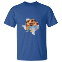 Funny 100th Day Of School Cowboy T Shirt 100 Days Y'all TX map