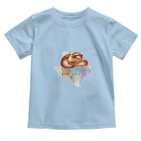 Funny 100th Day Of School Cowboy Toddler T Shirt 100 Days Y'all TX map