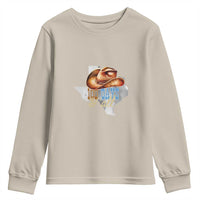 Funny 100th Day Of School Cowboy Youth Sweatshirt 100 Days Y'all TX map
