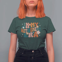 Funny In My Retirement Era T Shirt For Women Retired 2025 Retro Flower