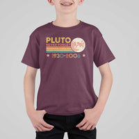 Funny Never Forget Pluto 1930 2006 T Shirt For Kid Retro Stripes