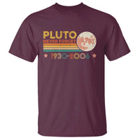 Funny Never Forget Pluto 1930 2006 T Shirt Retro Stripes