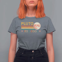 Funny Never Forget Pluto 1930 2006 T Shirt For Women Retro Stripes