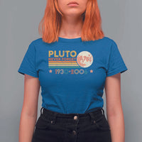 Funny Never Forget Pluto 1930 2006 T Shirt For Women Retro Stripes