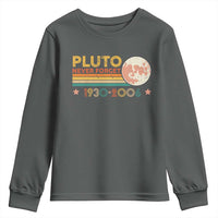 Funny Never Forget Pluto 1930 2006 Youth Sweatshirt Retro Stripes