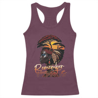 Black History Month Racerback Tank Top Remember Your Roots African Safari