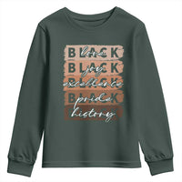 Black Love Joy Excellence Pride History Youth Sweatshirt Proud African American Melanin Brush Stroke