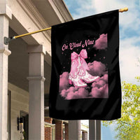 On Cloud Nine Garden Flag 9th Birthday Bday Girl Pink Coquette Cowgirl Boots