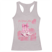 On Cloud Nine Racerback Tank Top 9th Birthday Bday Girl Pink Coquette Cowgirl Boots