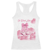 On Cloud Nine Racerback Tank Top 9th Birthday Bday Girl Pink Coquette Cowgirl Boots