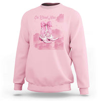 On Cloud Nine Sweatshirt 9th Birthday Bday Girl Pink Coquette Cowgirl Boots