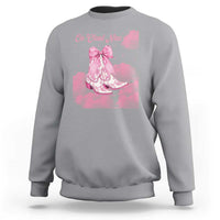 On Cloud Nine Sweatshirt 9th Birthday Bday Girl Pink Coquette Cowgirl Boots