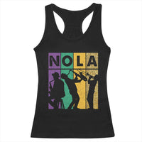 Mardi Gras NOLA New Orleans Carnival Jazz Music Glitter Print Racerback Tank Top