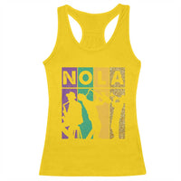 Mardi Gras NOLA New Orleans Carnival Jazz Music Glitter Print Racerback Tank Top