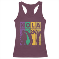 Mardi Gras NOLA New Orleans Carnival Jazz Music Glitter Print Racerback Tank Top