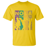 Mardi Gras NOLA New Orleans Carnival Jazz Music Glitter Print T Shirt