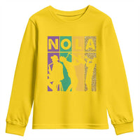 Mardi Gras NOLA New Orleans Carnival Jazz Music Glitter Print Youth Sweatshirt
