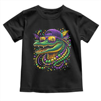 Mardigator Mardi Gras Alligator Carnival Beads Toddler T Shirt