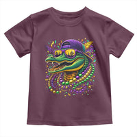 Mardigator Mardi Gras Alligator Carnival Beads Toddler T Shirt