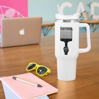 Afro Pick Comb Strong Black Power Fist Tumbler With Handle
