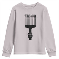 Afro Pick Comb Strong Black Power Fist Youth Sweatshirt