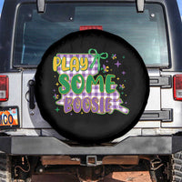 Play Some Boosie Mardi Gras Spare Tire Cover Funny Fat Tuesday Coquette Louisiana Carnival
