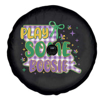 Play Some Boosie Mardi Gras Spare Tire Cover Funny Fat Tuesday Coquette Louisiana Carnival