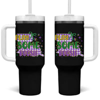 Play Some Boosie Mardi Gras Tumbler With Handle Funny Fat Tuesday Coquette Louisiana Carnival