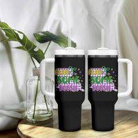 Play Some Boosie Mardi Gras Tumbler With Handle Funny Fat Tuesday Coquette Louisiana Carnival